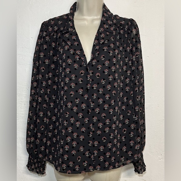 DR2 by Daniel Rainn Women's XL 14-16 Black Button Front Blouse Top NWOT NEW - Picture 8 of 12